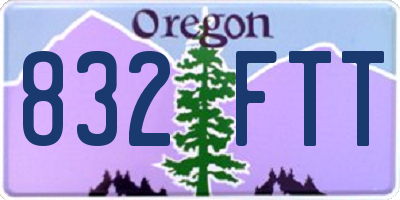 OR license plate 832FTT