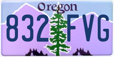 OR license plate 832FVG