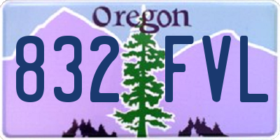 OR license plate 832FVL