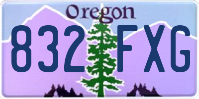OR license plate 832FXG
