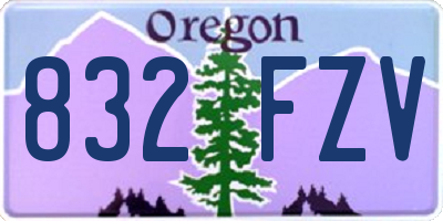 OR license plate 832FZV