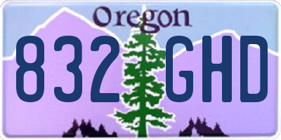 OR license plate 832GHD