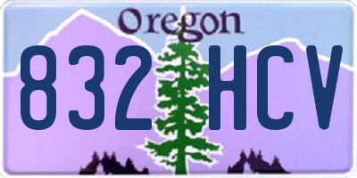 OR license plate 832HCV