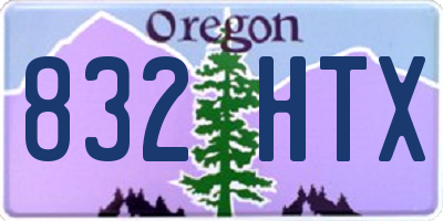 OR license plate 832HTX