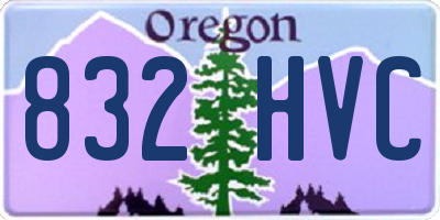 OR license plate 832HVC