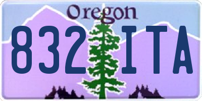 OR license plate 832ITA