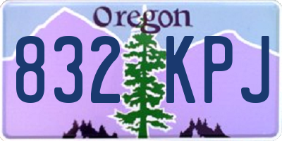 OR license plate 832KPJ