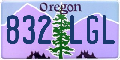 OR license plate 832LGL