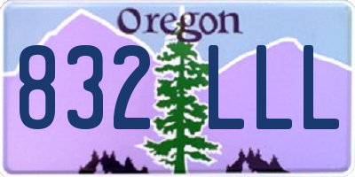 OR license plate 832LLL
