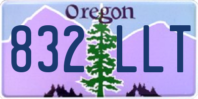 OR license plate 832LLT