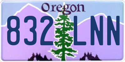 OR license plate 832LNN