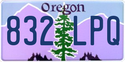 OR license plate 832LPQ