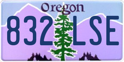 OR license plate 832LSE