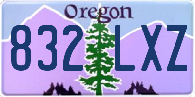 OR license plate 832LXZ