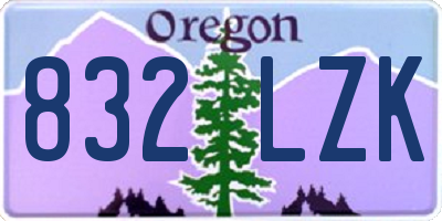 OR license plate 832LZK