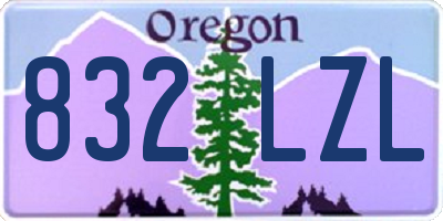 OR license plate 832LZL