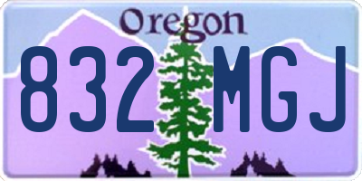OR license plate 832MGJ
