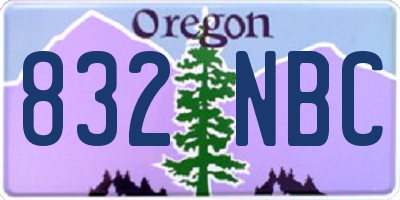 OR license plate 832NBC
