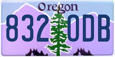 OR license plate 832ODB