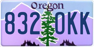 OR license plate 832OKK