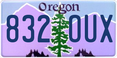 OR license plate 832OUX