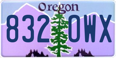 OR license plate 832OWX