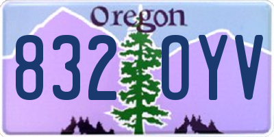 OR license plate 832OYV