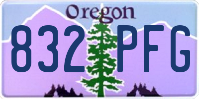 OR license plate 832PFG