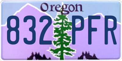 OR license plate 832PFR