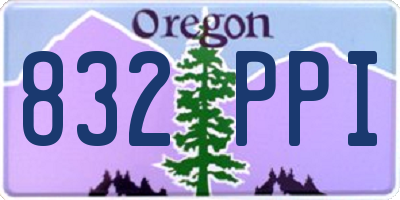 OR license plate 832PPI