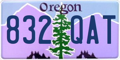 OR license plate 832QAT