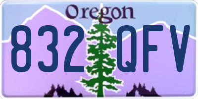 OR license plate 832QFV
