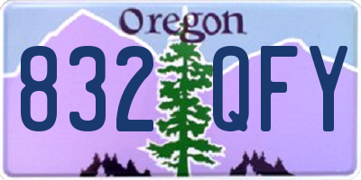 OR license plate 832QFY