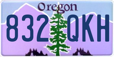 OR license plate 832QKH