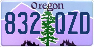 OR license plate 832QZD