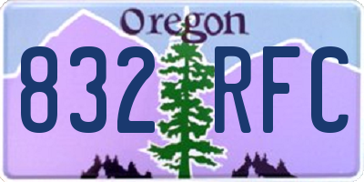 OR license plate 832RFC