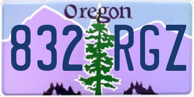 OR license plate 832RGZ