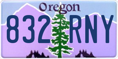OR license plate 832RNY