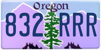 OR license plate 832RRR