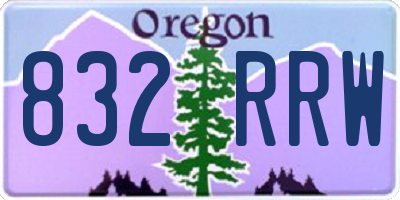 OR license plate 832RRW