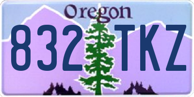 OR license plate 832TKZ