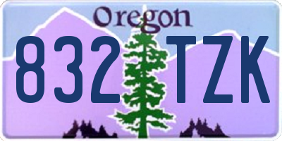 OR license plate 832TZK