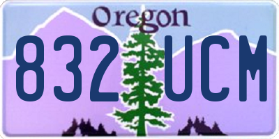 OR license plate 832UCM