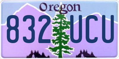 OR license plate 832UCU