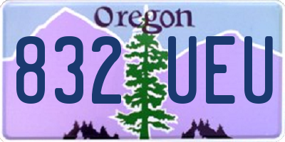 OR license plate 832UEU
