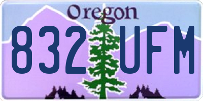 OR license plate 832UFM