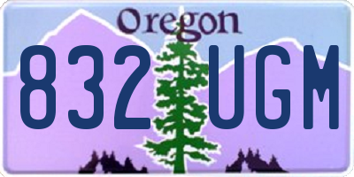 OR license plate 832UGM