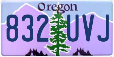 OR license plate 832UVJ