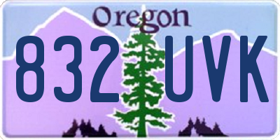 OR license plate 832UVK