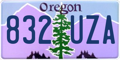 OR license plate 832UZA